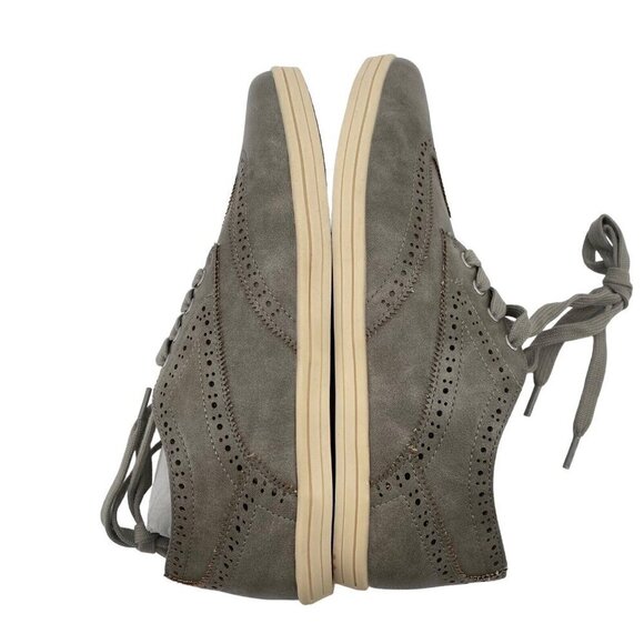 BEN SHERMAN SIZE 8 NICHOLAS GREY WINGTIP SNEAKERS NIB - Picture 3 of 10